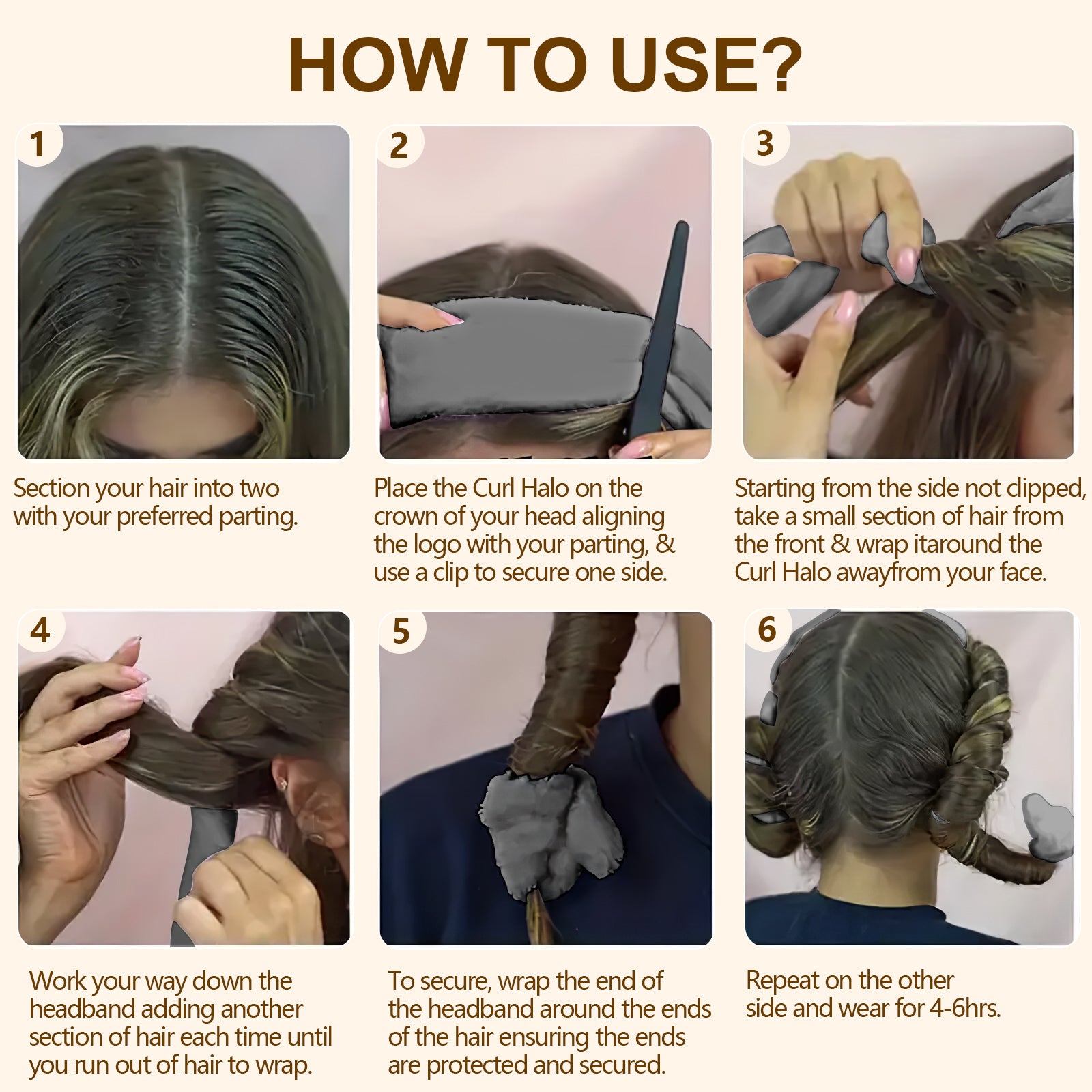 Satin Heatless Hair Curler, Lazy Natural Soft Wave DIY Heatless Curls For Sleep In Overnight, For All Hair Types